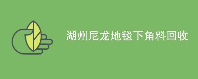 湖州尼龙地毯下角料回收