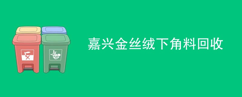 嘉兴金丝绒下角料回收