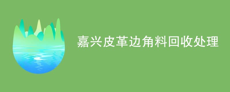嘉兴皮革边角料回收处理