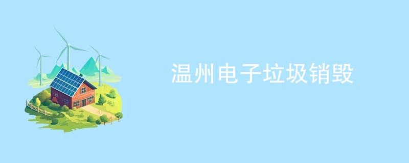 温州电子垃圾销毁