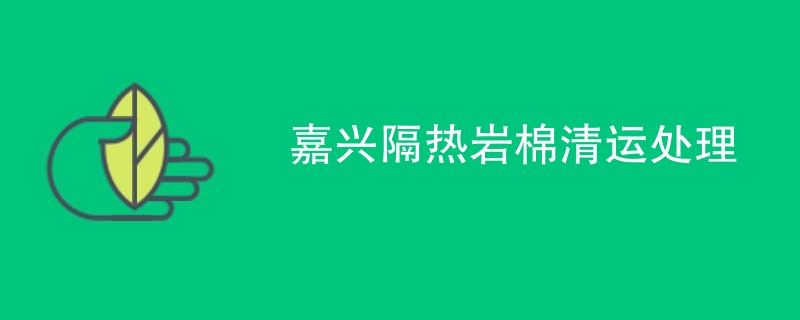 嘉兴隔热岩棉清运处理