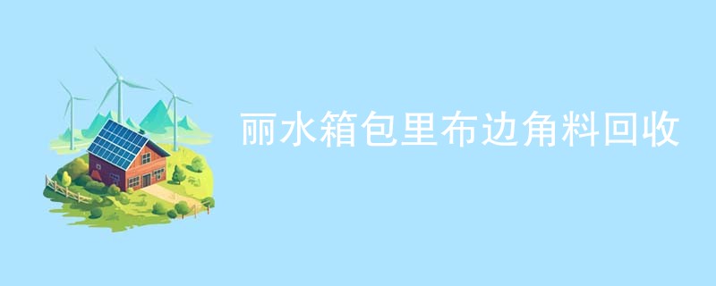 丽水箱包里布边角料回收