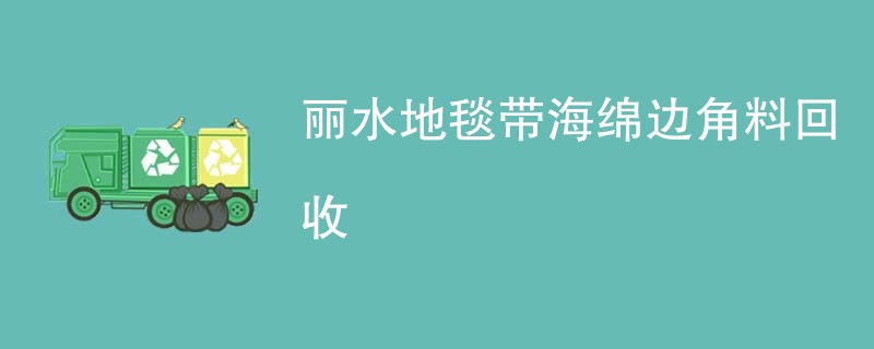 丽水地毯带海绵边角料回收