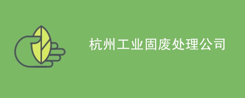 杭州工业固废处理公司