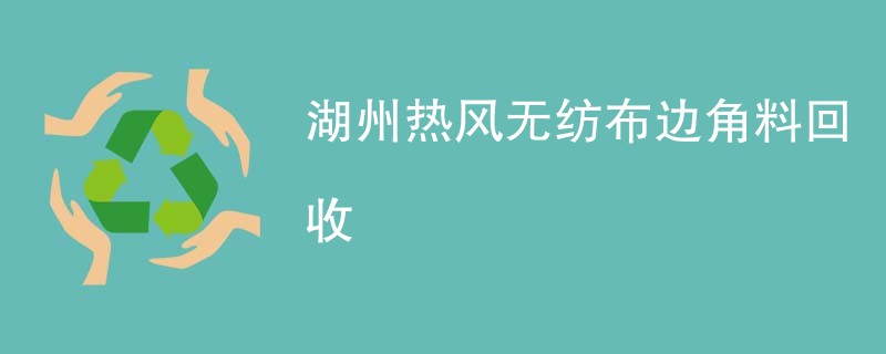 湖州热风无纺布边角料回收