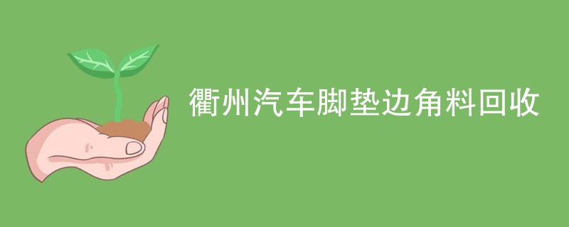 衢州汽车脚垫边角料回收
