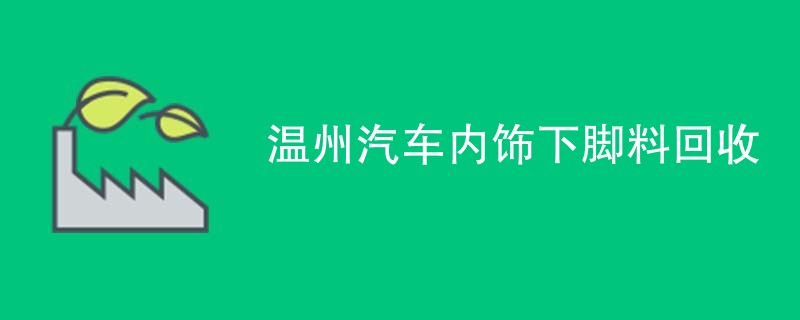 温州汽车内饰下脚料回收