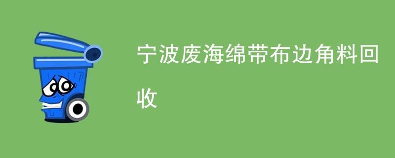 宁波废海绵带布边角料回收