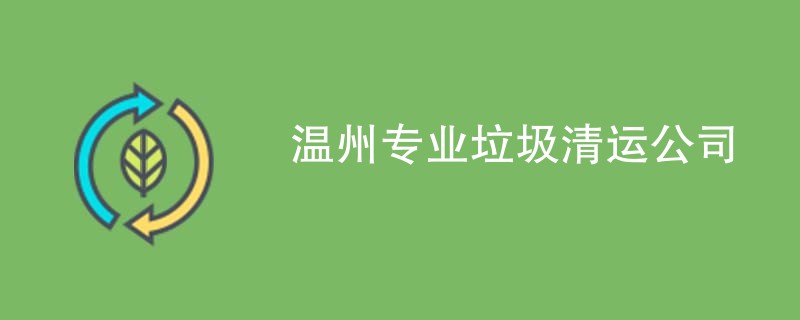 温州专业垃圾清运公司