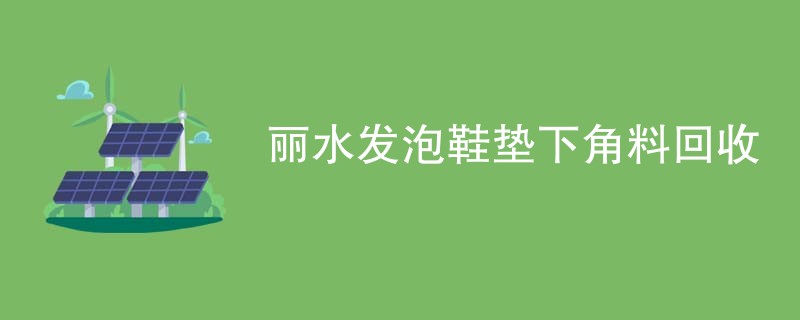 丽水发泡鞋垫下角料回收