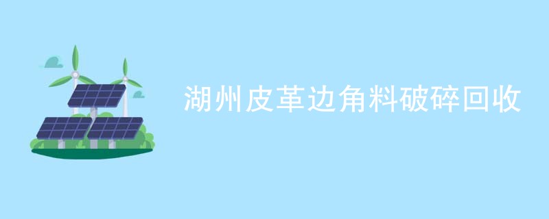 湖州皮革边角料破碎回收