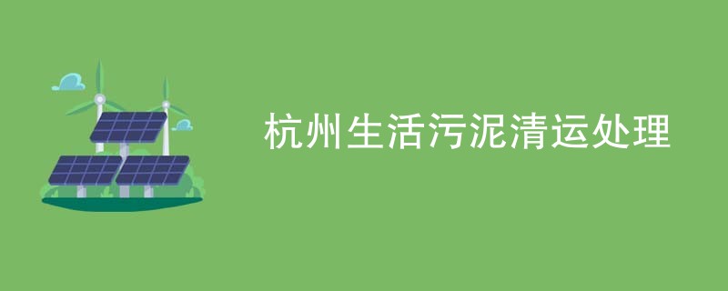 杭州生活污泥清运处理