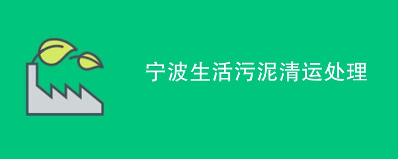宁波生活污泥清运处理