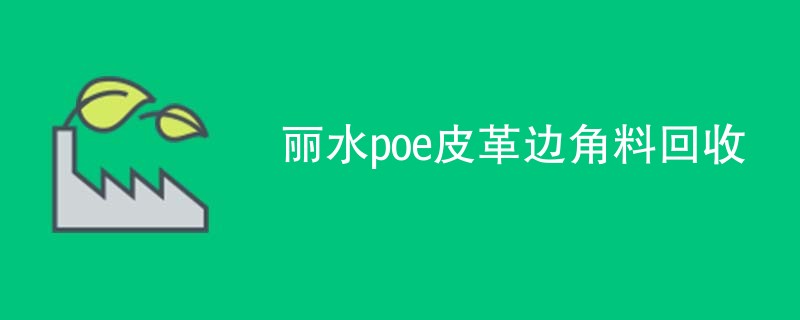 丽水poe皮革边角料回收