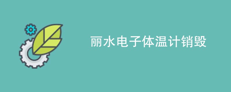 丽水电子体温计销毁